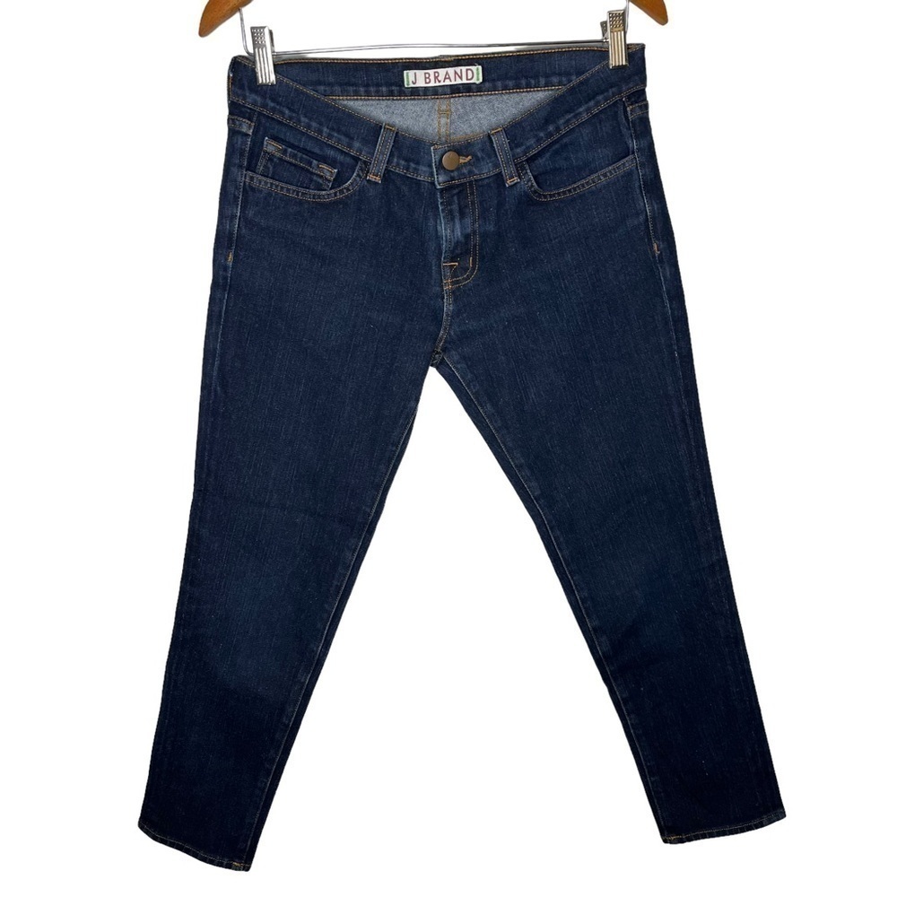 J Brand low rise crop dark wash indigo jeans women’s Sz 28